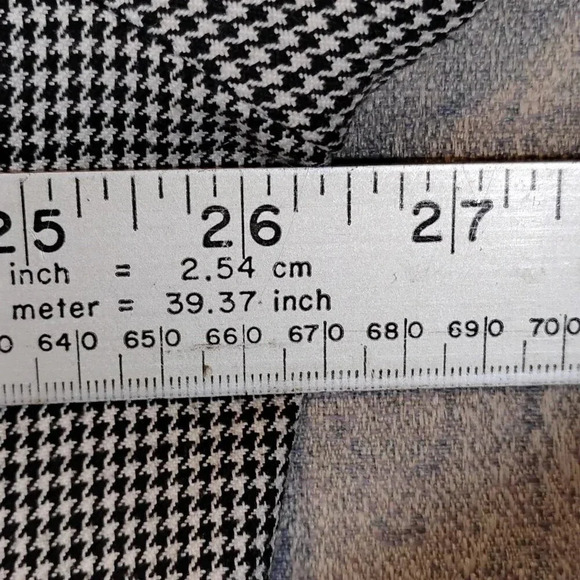 Yves Venet Creation Gray & Black Houndstooth  Rhinestone Blazer Size 42 - Picture 9 of 11